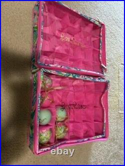 Lilly Pulitzer Ornament Organizer & Set Of 2 organizers & 6 Ornaments
