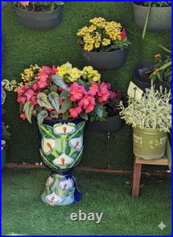 Lily Flower Pot Talavera Ceramic Planter 22 Handmade Pottery for Outdoor Yard