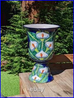 Lily Flower Pot Talavera Ceramic Planter 22 Handmade Pottery for Outdoor Yard