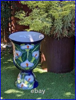 Lily Flower Pot Talavera Ceramic Planter 22 Handmade Pottery for Outdoor Yard