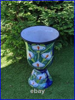 Lily Flower Pot Talavera Ceramic Planter 22 Handmade Pottery for Outdoor Yard