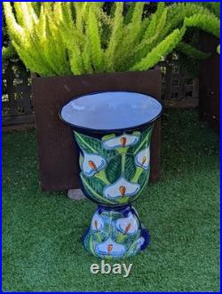 Lily Flower Pot Talavera Ceramic Planter 22 Handmade Pottery for Outdoor Yard