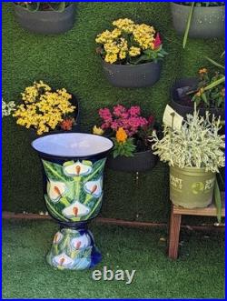 Lily Flower Pot Talavera Ceramic Planter 22 Handmade Pottery for Outdoor Yard