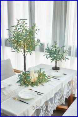 Litbloom Lighted Olive Tree 4Ft 160 Fairy Lights Faux Plant Tree Lights For