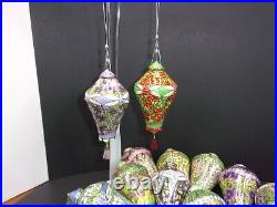Lot 43 Bradford Editions The Era Of Louis Tiffany Christmas Ornaments-good Cond