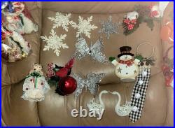 Lot Of 100+ Mostly Vintage Christmas and Holiday Decorations with 10 Mystery Bags