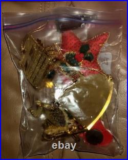 Lot Of 100+ Mostly Vintage Christmas and Holiday Decorations with 10 Mystery Bags