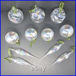 Lot Of 11 Frontgate Holiday Collection Christmas Ornaments Iridescent With Box