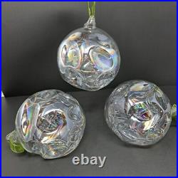 Lot Of 11 Frontgate Holiday Collection Christmas Ornaments Iridescent With Box