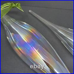 Lot Of 11 Frontgate Holiday Collection Christmas Ornaments Iridescent With Box