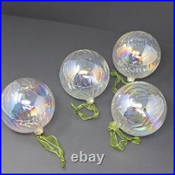 Lot Of 11 Frontgate Holiday Collection Christmas Ornaments Iridescent With Box