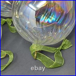 Lot Of 11 Frontgate Holiday Collection Christmas Ornaments Iridescent With Box
