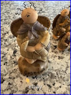 Lot Of 11! VTG Honey and Me INC Resin Angel Figurines Ltd Ed! Grandma/pa, RARE Lot Of 11! VTG Honey and Me INC Resin Angel Figurines Ltd Ed! Grandma/pa, RARE