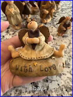Lot Of 11! VTG Honey and Me INC Resin Angel Figurines Ltd Ed! Grandma/pa, RARE Lot Of 11! VTG Honey and Me INC Resin Angel Figurines Ltd Ed! Grandma/pa, RARE
