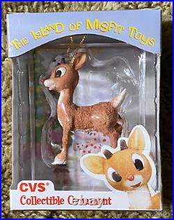 Lot Of 14 Ornaments Rudolph Island Of Misfit Toys Enesco Cvs Set Of 12 + 2 Light