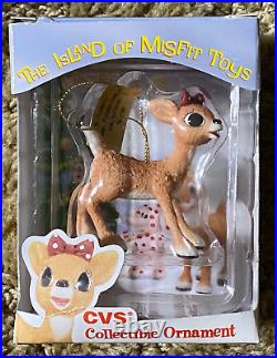 Lot Of 14 Ornaments Rudolph Island Of Misfit Toys Enesco Cvs Set Of 12 + 2 Light