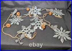 Lot Of 25 Rustic Cabin Faux Deer Antler Tin Snowflake Wreath Garland Ornaments