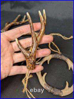 Lot Of 25 Rustic Cabin Faux Deer Antler Tin Snowflake Wreath Garland Ornaments