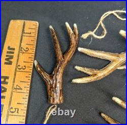 Lot Of 25 Rustic Cabin Faux Deer Antler Tin Snowflake Wreath Garland Ornaments