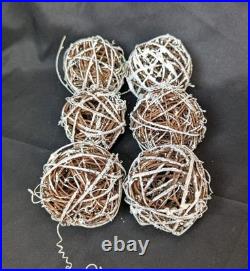 Lot Of 25 Rustic Cabin Faux Deer Antler Tin Snowflake Wreath Garland Ornaments