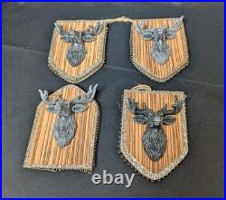 Lot Of 25 Rustic Cabin Faux Deer Antler Tin Snowflake Wreath Garland Ornaments