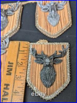 Lot Of 25 Rustic Cabin Faux Deer Antler Tin Snowflake Wreath Garland Ornaments