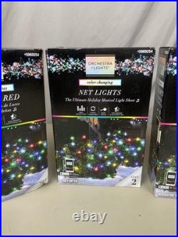 Lot Of 3 For Clown P Orchestra of Lights Color-Changing Set of 72 Net Lights