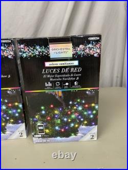 Lot Of 3 For Clown P Orchestra of Lights Color-Changing Set of 72 Net Lights