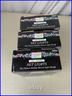 Lot Of 3 For Clown P Orchestra of Lights Color-Changing Set of 72 Net Lights