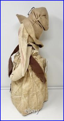 Lot Of 3 Honey & Me Primitive Bunny Rabbits Country Cottage Decor Plush Estate