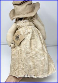 Lot Of 3 Honey & Me Primitive Bunny Rabbits Country Cottage Decor Plush Estate