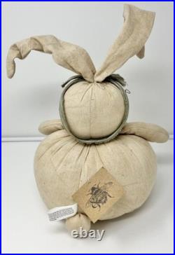 Lot Of 3 Honey & Me Primitive Bunny Rabbits Country Cottage Decor Plush Estate