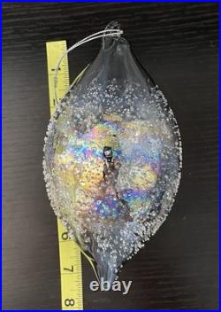 Lot Of 6 Holiday Lane Snow Daze Sugar Sparkle Drop Ornaments