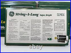 Lot Of 7 GE String-A-Long Classic Lights 100 Indoor/Outdoor Lights Clear Color