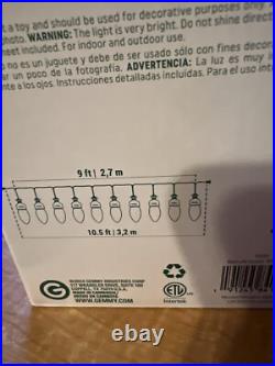 Lot Of 9 Gemmy LED Lightshow Diamond Sparkle Christmas Lights C9 White 10 Ct Box