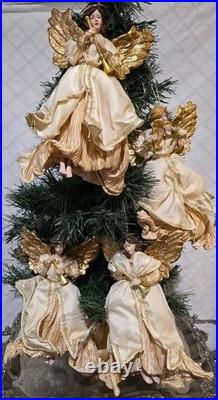 Lot Of 9 Large Christmas Tree Ornaments 10 Angels Playing Musical Instruments