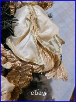 Lot Of 9 Large Christmas Tree Ornaments 10 Angels Playing Musical Instruments