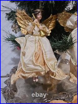Lot Of 9 Large Christmas Tree Ornaments 10 Angels Playing Musical Instruments