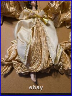 Lot Of 9 Large Christmas Tree Ornaments 10 Angels Playing Musical Instruments