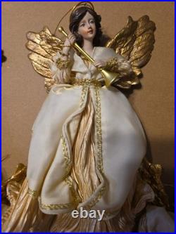 Lot Of 9 Large Christmas Tree Ornaments 10 Angels Playing Musical Instruments