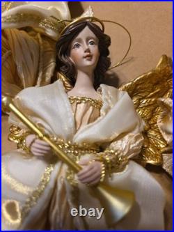 Lot Of 9 Large Christmas Tree Ornaments 10 Angels Playing Musical Instruments