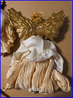 Lot Of 9 Large Christmas Tree Ornaments 10 Angels Playing Musical Instruments