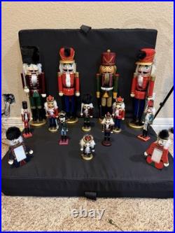 Lot Wood Nutcracker Christmas Decor Set Large Medium Small Holiday Display Lot Wood Nutcracker Christmas Decor Set Large Medium Small Holiday Display