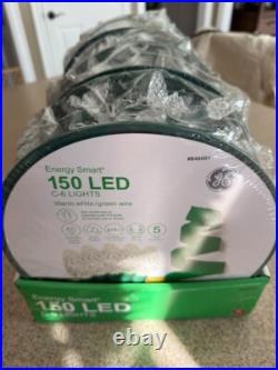Lot of 5 spools GE Energy Smart 150 Ct 49.6 ft Warm White C6 LED String Lights Lot of 5 spools GE Energy Smart 150 Ct 49.6 ft Warm White C6 LED String Lights