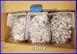 Lot of 6 Boxes of 450 Constant On Random Sparkle ICICLE Lights White Wire New