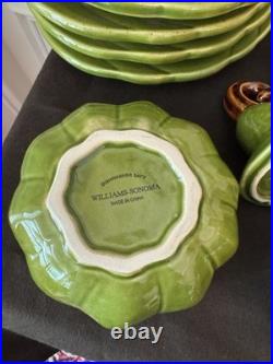 Lot of 9 Williams Sonoma Green Pumpkin/Gourd Ceramic Soup Bowls/PlatesExcellent Lot of 9 Williams Sonoma Green Pumpkin/Gourd Ceramic Soup Bowls/PlatesExcellent