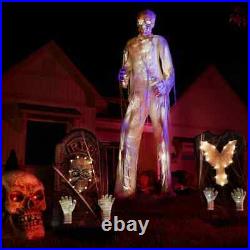 Lowes 12' Foot Giant Skeleton Mummy LED Lighted Animatronic Halloween Animated