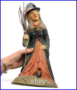 Ltd Ed 7/600 Marolin Papier Mache Halloween Witch 13.5 Figurine Radko Germany