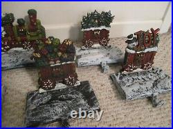 Lulu Decor Train Stocking Holder 6 pc Set Cast Iron 2017 HEAVY