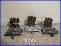 Lulu Decor Train Stocking Holder 6 pc Set Cast Iron 2017 HEAVY